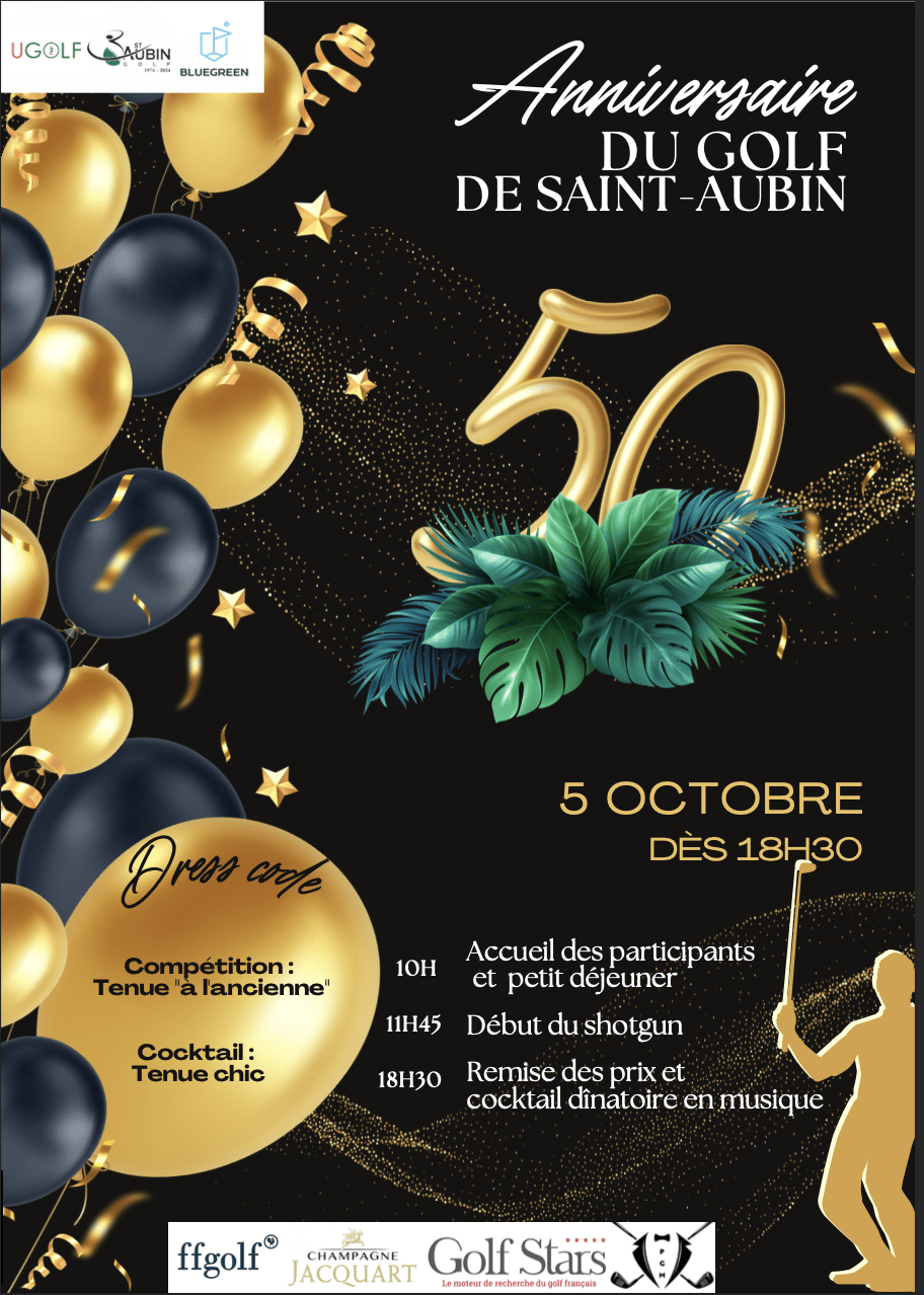 Swinguez vers les 50 ans du Golf de Saint-Aubin !